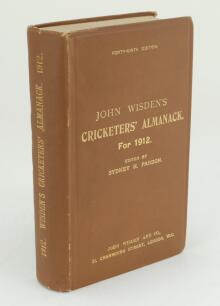 Wisden Cricketers’ Almanack 1912. 49th edition. Original hardback. Some general wear to boards otherwise in good/very good condition