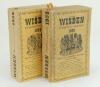 Wisden Cricketers’ Almanack 1938 and 1939. 75th & 76th editions. Original cloth covers. Some soiling and wear to covers, some bowing to the spine of the 1938 edition, wear to the front internal hinges of the 1938 edition otherwise in good condition