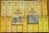 Wisden Cricketers&rsquo; Almanack 1949 to 2022. The majority are original hardback editions with dustwrappers (forty nine editions) where applicable and the remainder of softback editions (twenty three). Some wear to some older hardback editions with broken int - 4