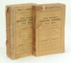 Wisden Cricketers’ Almanack 1919. 56th edition. Original paper wrappers. Front wrapper almost detached, tape and tape marks to spine and edges of wrappers, some wear and soiling to wrappers and spine paper, internally good condition. Sold with a softback 