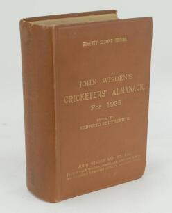 Wisden Cricketers’ Almanack 1935. 72nd edition. Original hardback. General wear to boards and spine, dulling to gilt titles on front board and spine paper, minor wear to head of spine paper, otherwise in good/very good condition