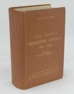 Wisden Cricketers’ Almanack 1936. 73rd edition. Original hardback. Dulling to gilt titles on the spine paper and to a lesser extent on the front board, very light minor stain to front board otherwise in very good condition