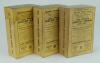 Wisden Cricketers’ Almanack 1935, 1936 and 1937. 72nd, 73rd & 74th editions. Original paper wrappers. All three editions with soiled wrappers and page blocks, soiling and staining to the 1937 edition. Handwritten ink name of ownership to the first two edi