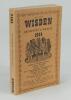 Wisden Cricketers’ Almanack 1944. 81st edition. Original limp cloth covers. Only 5600 paper copies printed in this war year. Name of ownership embossed to first advertising page, minor light fading to spine paper otherwise in very good condition. Rare wa