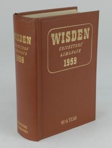 Wisden Cricketers’ Almanack 1959. Original hardback. Very good/excellent condition