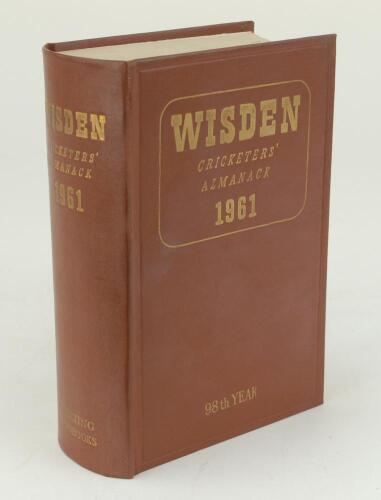 Wisden Cricketers’ Almanack 1961. Original hardback. Minor marks to boards otherwise in good/very good condition