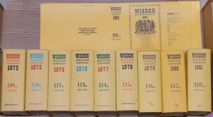 Wisden Cricketers’ Almanack 1972 to 1974 and 1976 to 2023. Original hardback editions with dustwrapper. Generally good/very good condition throughout. Sold with ‘The Little Wonder. The Remarkable History of Wisden’. Robert Winder, London 2013, ‘An Index t