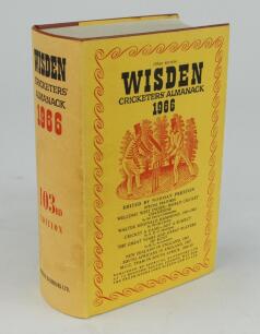 Wisden Cricketers’ Almanack 1966. Original hardback with dustwrapper. Slight age toning to dustwrapper spine otherwise in good/very good condition