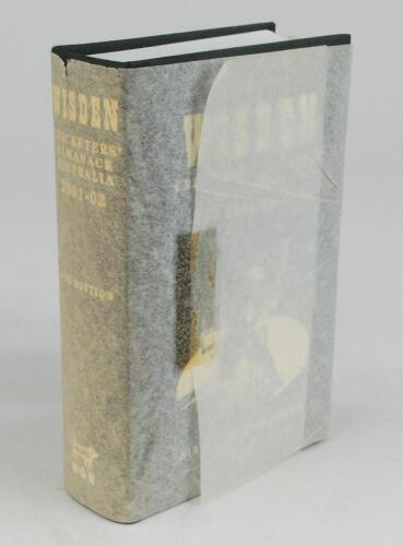 Wisden Cricketers&rsquo; Almanack Australia 2001-02. 4th Edition. Melbourne 2001. Leather bound limited edition no 74 of only 100 copies. Unopened and still with protective paper sleeve as issued. Excellent condition