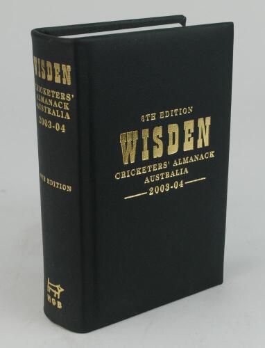 Wisden Cricketers&rsquo; Almanack Australia 2003-04. 6th Edition. Melbourne 2003. Leather bound limited edition no 50 of only 100 copies. Excellent condition
