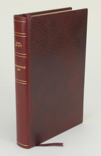 &lsquo;Basingstoke Boy&rsquo;. John Arlott. 1990. Numbered limited &lsquo;Collector&rsquo;s Edition&rsquo; bound in full leather by Boundary Books with marbled endpapers, gilt to all page edges. Signed by John Arlott. Limited edition no. 50/200. Name of ownership and date handwritten 