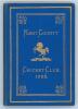 Kent County Cricket Club Annual 1900. Hardback ‘blue book’. Original decorative boards. Gilt titles and to all page edges with gilt Kent emblem to centre. Printed by Cross & Jackman, ‘The Canterbury Press’ 1900. Minor age toning to boards and spine otherw