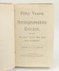 ‘Fifty Years of Nottinghamshire Cricket 1838-1887, being Volumes 1 and 2 of Notts Cricket Scores and Biographies’. Compiled by C.H. Richards. Printed by G. Richards of Nottingham 1890. Frontispiece carte de visite style original photograph of the ‘Notting - 2