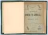 ‘The Norfolk Cricket Annual. Season 1898’. Tenth year of publication. Edited by Robin H. Legge. Published by Jarrold & Sons, London and Norwich. Handsomely bound in dark green half leather and cloth, raised bands, gilt title and bat and ball emblem to spi