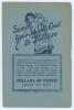 ‘Cricket in Perth 1827-1921’. History of the Perthshire Cricket Club. James Barlas, Perth, 1921. Original souvenir brochure stamped ‘Prize draw No. 7552’ to front cover. Original decorative paper wrappers. Padwick no. 3285. Minor ageing to wrappers other - 2