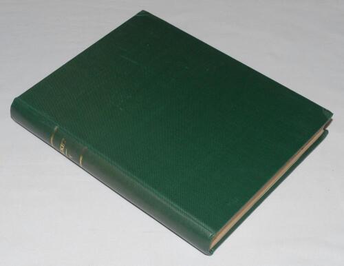 ‘Cricket: A Weekly Record of the Game’. Volume V nos. 110-139 (28th January to 30th December 1885). Bound in later green cloth with gilt title to spine. Illustrated. Complete with title and contents pages bound in to front, also two of the three score she