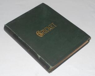 ‘Cricket: A Weekly Record of the Game’. Volume XII nos. 320-349 (26th January to 28th December 1893). Bound in original publishers cloth with titles in gilt to front and spine, red speckled page edges. Illustrated. Complete with title and contents pages b