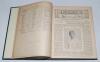 ‘Cricket: A Weekly Record of the Game’. Volume XVI nos. 440-469 (28th January to 30th December 1897). Bound in earlier green cloth, gilt title to spine, red speckled page edges. Illustrated. Complete with title and contents pages bound in to front. Slight - 2