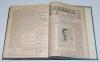 ‘Cricket: A Weekly Record of the Game’. Volumes XVII nos. 470-499 (27th January to 22nd December 1898) and XVIII nos. 500-529 (26th January to 21st December 1899). Illustrated. Vol. XVII bound in earlier dark blue cloth, gilt title to spine, red speckled - 5