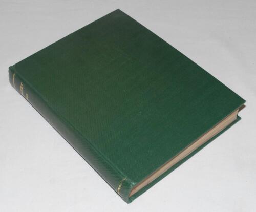 ‘Cricket: A Weekly Record of the Game’. Volume II (New Series). Numbers 31-60 (18th January to 17th December 1913). Complete with title and contents pages bound in to front. Illustrated. Bound in later green cloth with gilt title to spine, red speckled pa