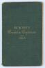 ‘The Cricketer’s Companion; containing the scores of the principal matches of cricket, played at Lord’s and other grounds in the Season 1843’. William Denison. Published by W. Clement, Junior of the Strand 1844. 12mo. Original green cloth with gilt titles