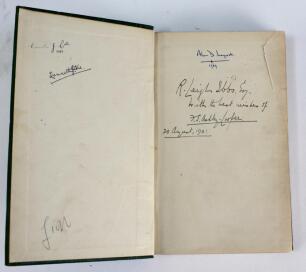 ‘Curiosities of First-Class Cricket’. F.S. Ashley Cooper. Edmund Seale, London 1901. ‘Signed and interleaved’ limited edition of 100 copies, this being number 8, nicely signed in ink by Ashley-Cooper to the limitation label laid down to front endpaper. A 