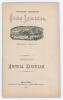 Southern Tasmanian Cricket Association. Seventh Annual Circular for Season 1873-74’. 20pp. Hobart Town. Printed at the ‘Mercury’ Steam Press Office 1873. It is not known if this edition was printed with wrappers. Good condition