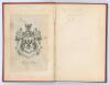 Melbourne Cricket Club. Annual Report for the Season 1888-1889. Mason, Firth & McCutchen, Melbourne 1889. 92pp. Bookplate of Thomas Parkin to inside front board, his name and address in Melbourne handwritten to front end paper and dated 1891. Bound in red - 2