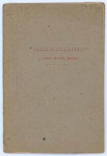 Australian tour to England 1882. ‘”The Sporting Mirror”. A Scarce Cricket Booklet’. Twenty leaves of pages extracted from the Sporting Mirror comprising articles including a preview of the second Australian tour in England, reports on some matches includi