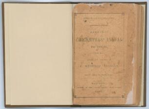 West Indies. ‘The Barbados Cricketers’ Annual for 1896-97. Third year of publication’. Edited and compiled by J. Wynfred Gibbons. Printed at the Globe Office, Barbados 1897. Bound in modern brown cloth, gilt title to spine, original front wrapper retained