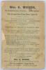 ‘Wellington Cricketers Association Cricket Annual. Season 1890-91’. Edited by F.E. Brittain. Bock & Co., Wellington 1891. 106pp. Includes mounted photographs of the ‘Wellington Representatives 1890-91’ and of the ‘Canterbury Representatives 1890-91’. Orig - 2