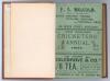 New Zealand Cricketers’ Annual 1897 and 1898. Edited by ‘”Trundler” of Thames’ (William Henry Newton). Abel, Dykes & Co., Auckland 1897 (third year of issue) & 1898 (fourth and final year). Two issues bound as one volume in maroon leather, gilt title to s