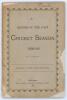 New Zealand. ‘A Record of the Past Cricket Season 1889-90’. Compiled by F.E. Brittain. Bock and Co., Wellington 1890. Only year of issue. 54pp. Original paper wrappers. Contains frontispiece photograph of W.H. Levin, President of the Wellington Cricketers