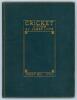 ‘Cricket. An Heroic Poem Illustrated with the critical observations of Scriblerus Maximus’. James Love [Dance]. Published by W. Bickerton 1744. First edition. 25pp. Woodcut title vignette. Bound in blue morocco leather with beautifully gilt title letterin