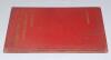 ‘Some Statistics or the Influences of the Weather on the Wicket, with a method for its elimination in the comparison of averages’. Bernard Dale. London 1891. 31pp. Bound in original red cloth with gilt title to front. Comprises comparisons of performances - 5