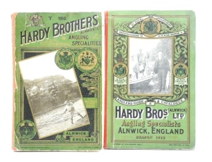 A Hardy Angler's Guide, 1910 37th edition, green pict. soft cover, b/w and col. text illust, red co. spine and another similar Hardy Angler's Guide 1912, 39th ed., both clean copies (2)