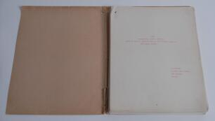 ‘The Scarborough Cricket Festival. Being an account, year by year of the matches played on the Marine Ground’. Written by W.S. Conder of Kew Gardens, Surrey. Original 92 page typescript on the festival concluding with the 1959 T.N. Pearce’s XI match again