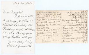 Maurice John Dauglish. Middlesex & Oxford University 1886-1890. ‘Eton v Harrow 1886’. Nicely presented file comprising a collection of six original and other facsimile copies of letters written to Dauglish by notable cricketing Old Harrovians. Dauglish wa