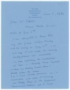 Arthur E.R. Gilligan. Surrey, Sussex & England 1920-1932. Two page handwritten letter in ink from Gilligan to Jack Sokell with excellent cricket content. He talks of meeting up with Arthur Mailey ‘it will make the evening doubly glorious and memorable’. A