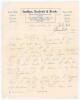 Andrew Sandham, Surrey & England 1911-1937. Two page letter handwritten in ink from Sandham. Written on ‘Sandham, Strudwick & Brooke’ official letterhead, dated 3rd July 1934, Sandham is replying to a request for autographs, ‘I don’t make a habit of doing