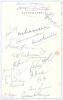 South African tour of Australia 1964. Official Australian Board of Control invitation and dinner menu in honour of the South African cricket team held on 1st January 1964 at The Hotel Windsor, Melbourne, during the second Test match. The menu signed to th - 2