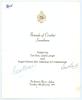 Australia. ‘Friends of Cricket Luncheon’. Official folding menu for the luncheon held at Parliament House, Sydney, 13th January 1987. The inside fully signed in ink by all twenty two listed Test cricketers and other celebrities in attendance. Cricketers’ 