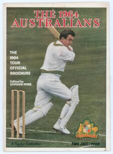 Australia tour to England 1964. ‘The 1964 Australians’. Official Playfair tour brochure edited by Gordon Ross. Signed to the pen pictures by sixteen members of the Australian touring party. Signatures are Simpson (Captain), Booth, Burge, Connolly, Corling