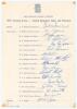 New Zealand tour to England, India and Pakistan 1969. Official New Zealand Cricket Council autograph sheet signed by all seventeen members of the touring party. Signatures are Dowling (Captain), Pollard, Burgess, Collinge, Congdon, Cunis, D. Hadlee, Hasti