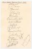 West Indies tour to England 1939. Album page very nicely signed in black ink by all seventeen members of the West Indies touring party. Signatures are Grant (Captain), Cameron, Barrow, Bayley, Sealy, Martindale, Williams, Clarke, J. Stollmeyer, Constantin