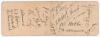 Surrey and Gloucestershire c.1926. Two small joined album pages comprising twelve nice signatures in ink of the Surrey team and eight of Gloucestershire, possibly for the match played at Kennington Oval, 12th & 14th May 1926. Surrey signatures are Fender,