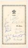 Surrey C.C.C. 1968. Large autograph sheet, with printed title and decorative border, signed by the team. Fourteen signatures in ink including Barrington, Stewart, Pocock, Roope, Arnold, Edrich, Mohammad Younis, Marriott etc. Horizontal fold, light creasin