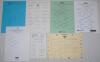 County autographs 1980s/1900s. Seven autograph sheets/ pages, the majority on official County letterhead, including one signed by Nottinghamshire former County players, twenty four signatures including Whittingham, Bolus, Millns, Williatt, Cox, Clay, Plum