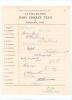 India tour to England 1952. Rare official autograph sheet with printed title ‘With the compliments of The Manager, India Cricket Team. Autographs. India Cricket Team in England 1952’ and players’ names to side. Fully and nicely signed in different coloure