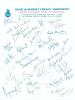 Indian Test cricketers. ‘Delhi & District Cricket Association’ headed page signed in ink by twenty six Indian Test cricketers. Signatures include Vengsarkar, Sharma, Kirmani, Bhandari, Srikkanth, Kulkarni, Hirwani, Gaekwad, Chandrasekhar, Rao, Gambhir, Pr